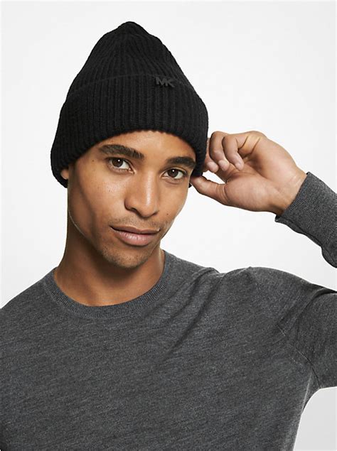 michael kors beanie hat men|ribbed knit beanie hat.